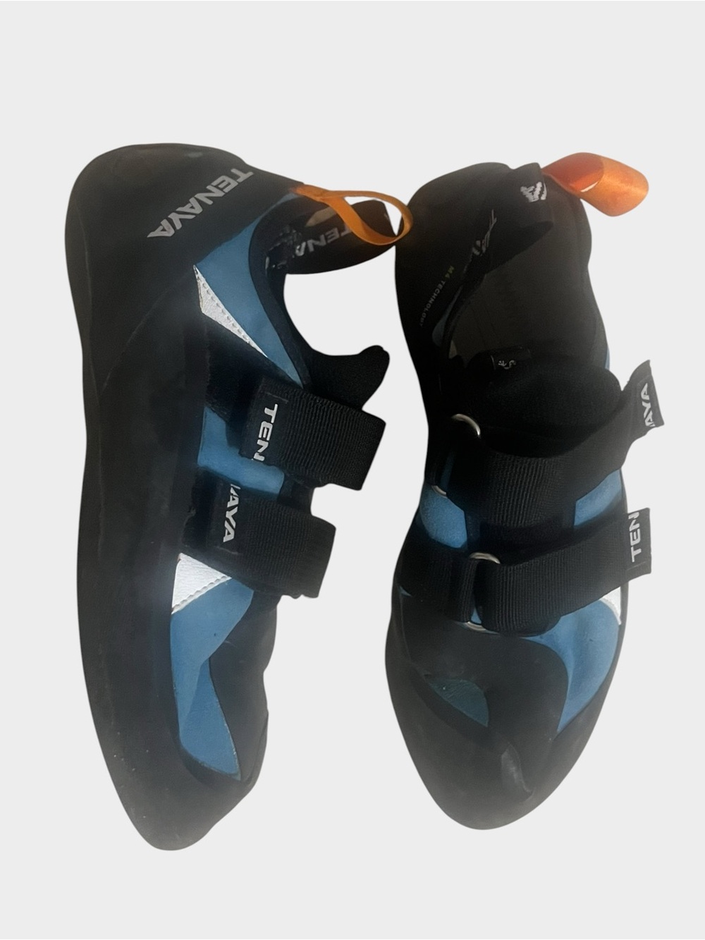 Tenaya Tanta Climbing Shoes Blue Black Dual Velcro Men 7 Women 8 EU 39.5